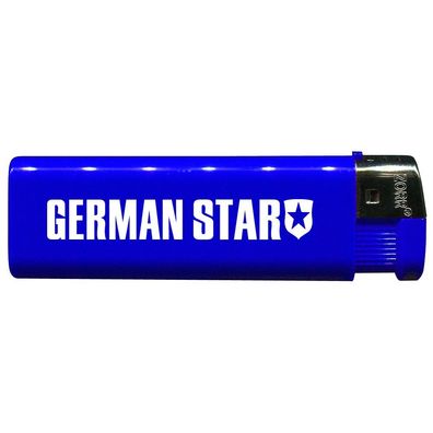 Einwegfeuerzeug mit Motiv - Trucker - German Star - 01159 versch. Farben blau