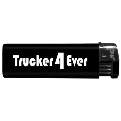 Einwegfeuerzeug mit Motiv - Trucker 4 Ever - 01166 versch. Farben schwarz