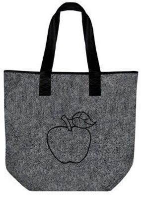 Filztasche mit Einstickung - APFEL - 26038 - Shopper Tasche Umhängetasche Bag