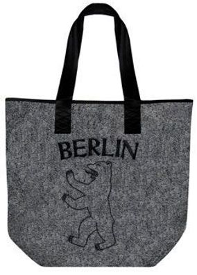 Filztasche mit Einstickung - BERLIN - 26013 - Shopper Umhängetasche Bag