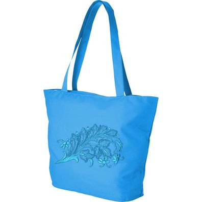 Lifestyle-Tasche mit Einstickung Florales Design 08958 hellblau designed bye Ticiana