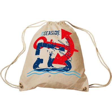 Sporttasche mit Aufdruck - Seaside Sailor - 65132 - Trend-Bag Turnbeutel Rucksack