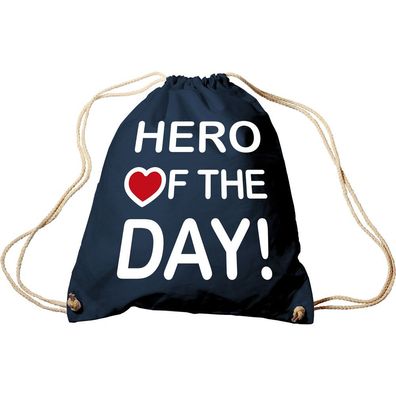 Trend-Bag mit Aufdruck - Hero of the Day - 65028 - Turnbeutel Sporttasche Rucksack