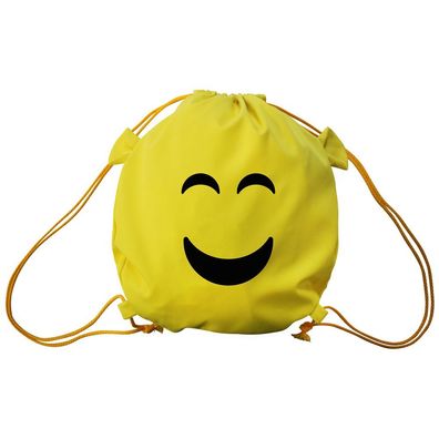 Trend-Bag mit Aufdruck - Smilie - 65202 - Turnbeutel Sporttasche Rucksack