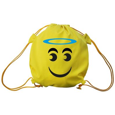 Trend-Bag mit Aufdruck - Smilie Heiligenschein - 65209 - Turnbeutel Sporttasche Rucks