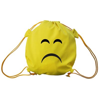 Trend-Bag mit Aufdruck - Smilie sad- 65203 - Turnbeutel Sporttasche Rucksack