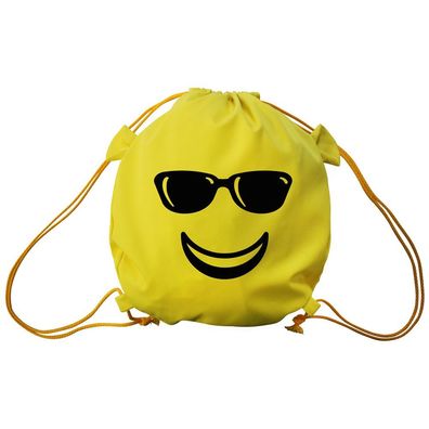 Trend-Bag mit Aufdruck - Smilie Sunglasses - 65213 - Turnbeutel Sporttasche Rucksack