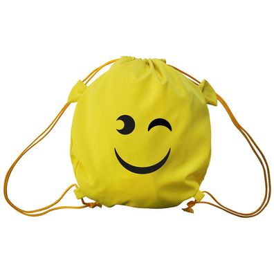 Trend-Bag mit Aufdruck - Smilie Zwinker - 65207 - Turnbeutel Sporttasche Rucksack