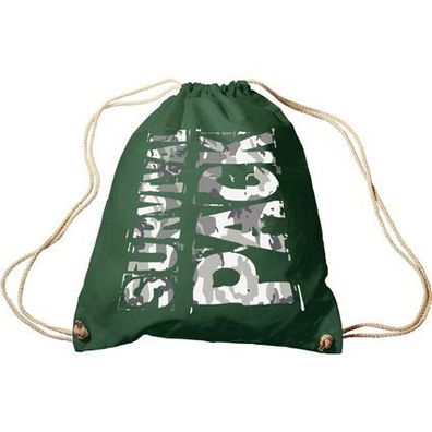Trend-Bag mit Aufdruck - Survival Pack - 65015 - Turnbeutel Sporttasche Rucksack