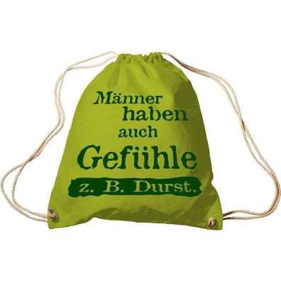 Trend-Bag mit Print - Männer haben auch Gefühle z.b. Durst - 65082 - Turnbeutel Spo