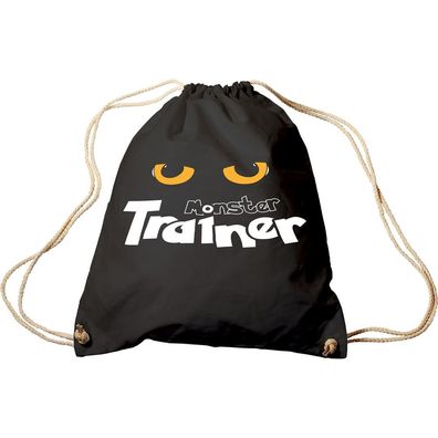 Turnbeutel mit Aufdruck - Monster Trainer - 65064 - Sporttasche Rucksack Trend-Bag
