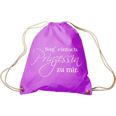 Turnbeutel mit Aufdruck - Prinzessin - 65081 rosa - Trend-Bag Sporttasche Rucksack