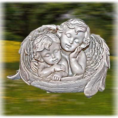 ENGEL Engelfigur Dekofigur Dekoengel Skulptur Polystein Neu + Patina 12 cm - Z-004