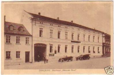 23521 Ak Saalburg Gasthaus "Weisses Ross" 1927