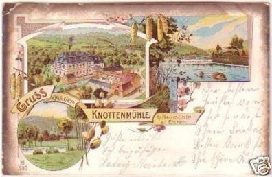 23333 Ak Lithographie Gruß aus der Knottenmühle 1910