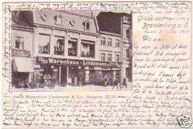 23311 Ak Gruß aus Brandenburg Warenhaus 1901