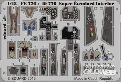 Eduard Super Etendard interior for Kinetic in 1:48 7242776 Eduard FE776