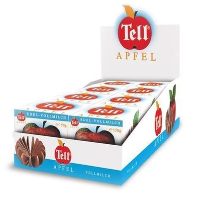 Tell Apfel Edel-Vollmilch Schokolade (8 x 150 g)