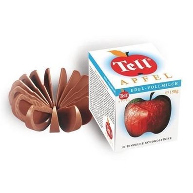 Tell Apfel Edel-Vollmilch Schokolade (150g)