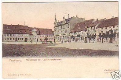 23664 Ak Frohburg Markt mit Centaurenbrunnen 1904