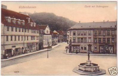 24033 Ak Waltershausen Markt mit Beckengasse um 1910