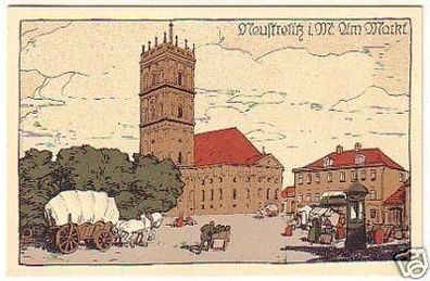 23655 Künstler Ak Neustrelitz am Markt um 1925