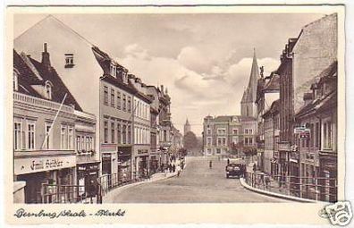 23689 Ak Bernburg Saale Markt um 1940