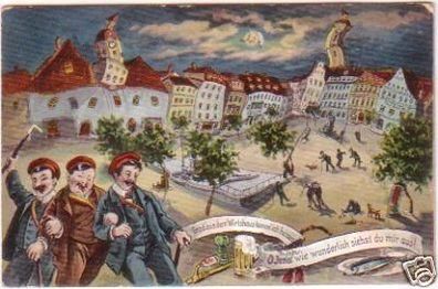 23949 Humor Ak Jena Marktplatz 1910