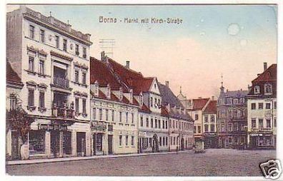23749 Ak Borna Markt mit Kirch-Straße 1918