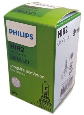 HIR2 Philips 9012LLC LongLife EcoVision lange Lebensdauer PX22d 1st