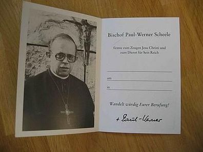 Bischof von Würzburg Prof. Dr. Paul-Werner Scheele - Autogramm!!!