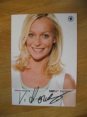 SWR Fernsehmoderatorin Valeska Homburg - handsigniertes Autogramm!!!