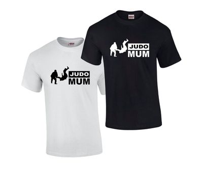 T-Shirt Judo Mum, Farbe weiß