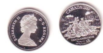 1 Dollar Silber Münze Kanada 1989 Mackenzie River