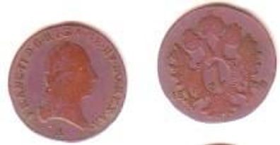 1 Kreuzer Kupfer Münze Österreich 1800 A