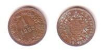 1 Kreuzer Kupfer Münze Österreich 1885