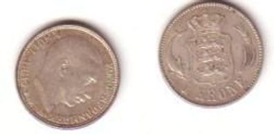 1 Krone Silber Münze Dänemark 1915 Delphin