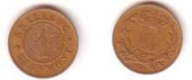 1 Rigsmont Skilling Münze Dänemark 1856