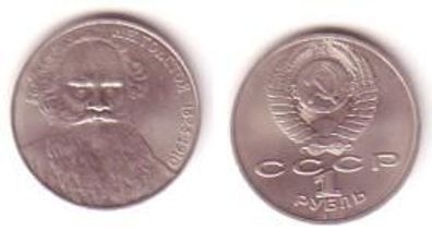 1 Rubel Münze Sowjetunion 1988, 1828-1910 Tolstoi