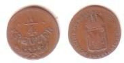 1/4 Kreuzer Kupfer Münze Österreich 1816 S