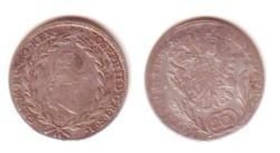 20 Kreuzer Silber Münze Österreich 1786 Joseph II.