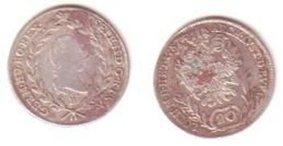 20 Kreuzer Silber Münze Österreich 1787 B Joseph II.