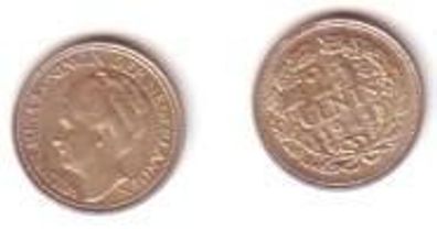 25 Cents Silber Münze Niederlande 1941