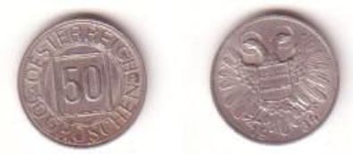 Münze 50 Groschen Österreich 1934