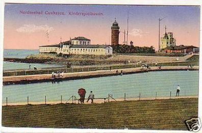 18637 Ak Nordseebad Cuxhaven Kinderspielbassin 1919
