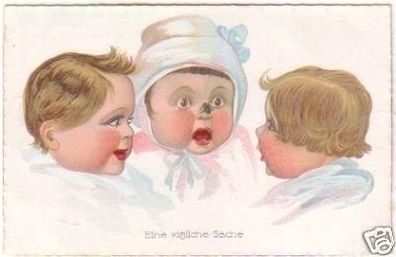 24172 Humor Ak Kinder "Eine kitzliche Sache" um 1925