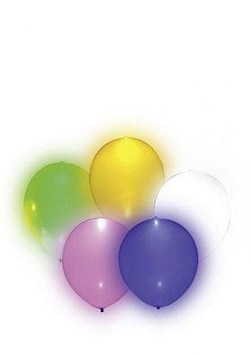 LED-Luftballons - bunt gemischt - 5 Stück/ Paket