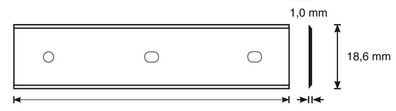 12 Stück Hobelmesser 660 x 18,6 x 1 , Qualität HSS, System BRÜCK