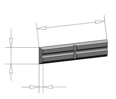 10 HM- Wendeplatten 40,0x5,5x1,1mm Rücken + Quernut für Schaftmesserköpfe