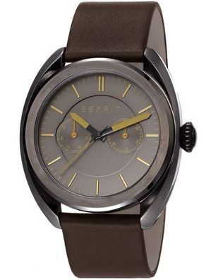 Esprit Herren-Armbanduhr Analog Quarz Leder ES108051003 wasserdicht 3ATM UVP139€